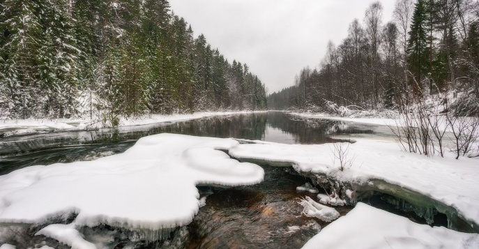 Водопад Кивач - Карелия, Россия